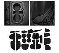 CupHolderHero fits Jeep Compass Accessories 2018-2021 Premium Custom Interior Non-Slip Anti Dust Cup Holder Inserts, Center Console Liner Mats, Door Pocket Liners 21pc Set (Solid Black)