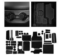 CupHolderHero fits RAM 1500 Accessories 2019-2021 Interior Non-Slip Anti Dust Cup Holder Inserts, Center Console Liner Mats, Door Pocket 44-pc Set (Crew Cab with Bucket Seats) (Gray Trim)