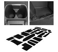 CupHolderHero fits Subaru Outback and fits Subaru Legacy Accessories 2020-2022 Interior Non-Slip Anti Dust Cup Holder Inserts, Center Console Liner Mats, Door Pocket Liners 21-pc Set (Solid Black)