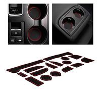 CupHolderHero Fits Subaru Outback and Subaru Legacy 2015-2019 Accessories - Premium Custom Non-Slip Anti-Dust Cup Holder Inserts, Center Console Liners, Door Pocket Mats, 16pc Set, Red Trim