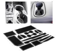 CupHolderHero fits Toyota Camry Accessories 2018-2024 Premium Custom Interior Non-Slip Anti Dust Cup Holder Inserts, Center Console Liner Mats, Door Pocket Liners 16pc Set (White Trim)