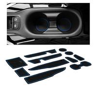 CupHolderHero fits Toyota Corolla Accessories 2020-2024 Premium Custom Interior Non-Slip Anti Dust Cup Holder Inserts, Center Console Liner Mats, Door Pocket Liners 11pc Set (Sedan) (Blue Trim)