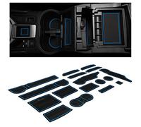 CupHolderHero for Subaru Forester Accessories 2019-2022 Premium Custom Interior Non-Slip Anti Dust Cup Holder Inserts, Center Console Liner Mats, Door Pocket Liners 17-pc Set (Blue Trim)