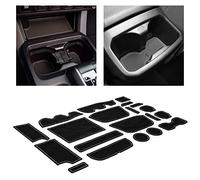 CupHolderHero for Toyota Tacoma Accessories 2016-2022 Premium Custom Interior Non-Slip Anti Dust Cup Holder Inserts, Center Console Liner Mats, Door Pocket Liners 19-pc Set (Double Cab) (Gray Trim)