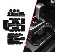 CupHolderHero for Toyota Tundra Accessories 2014-2021 Premium Custom Interior Non-Slip Anti Dust Cup Holder Inserts, Center Console Liner Mats, Door Pocket Liners 29-pc Set (Bucket Seat) (Solid Black)