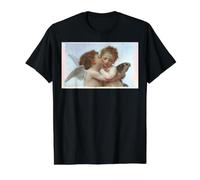 Cupid and Psyche Two Angels Baby Value Graphic T-Shirt, Men, Black, XL