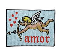 Cupid Angel Love Iron-On Patch | Angel Wings Iron on Patches, Bow & Arrow Embroidery Patch, Hearts ironable Patch, Big One Badges Finally Home