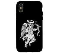Cupid Angel Skull Cherub Tattoo Flash Case for iPhone X/XS