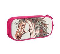 Cupid Arrow Love Horse Pencil Case, Zip Smooth Pencil Case, Portable Pencil Case Large School Stationery Storage Bag, Make-Up Bag