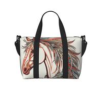 Cupid Arrow Love Horse Travel Tote Bag Unisex, Water-Resistant Weekend Gym Bag, Large Capacity Adjustable Shoulder Strap Travel Bag