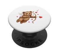 Cupid Bear Love Arrow Valentine's Day Romantic PopSockets Adhesive PopGrip