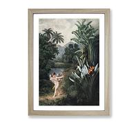 Cupid By The Flowers By Robert John Thornton Vintage Framed Print | A4 Oak Framed Wall Art | Ready to Hang | Classic Floral Picture | Living Room Bedroom Lounge Office