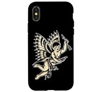 Cupid Cherub Butterfly Wings Tattoo Flash Case for iPhone X/XS