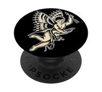 Cupid Cherub Butterfly Wings Tattoo Flash PopSockets Adhesive PopGrip