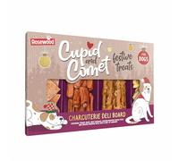 Cupid & Comet Charcuterie Deli Board for Dogs, Christmas Themed Dog Treats, 200g - Festive, Tasty Dog Snacks by Rosewood