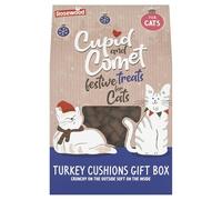 Cupid & Comet Christmas Cat Toys for Kittens and Cats (Turkey Cat Cushion Gift Box)