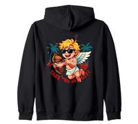 Cupid Funny Saying Anti-Valentine's Day Love Zip Hoodie