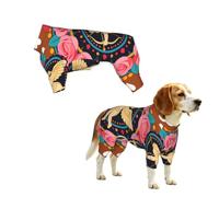 Cupid in Rose Circle Mandala Print Dog Clothes - 4 Legs Jumpsuit Sweatshirt for Small Medium Large Dogs Cats