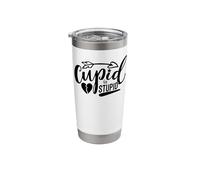 Cupid is Stupid Funny Anti-Valentine's Day Singles Awareness Stainless Steel Insulated Tumbler