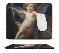 Cupid Love God Greek Mythology Mouse Pad Waterproof Ultra-Thin Non-Slip Rubber Base Square Mouse Mat Gaming Mousepad 9.8"x11.8"