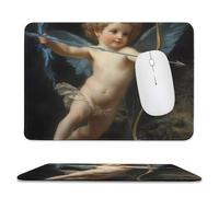 Cupid Love God Greek Mythology Mouse Pad Waterproof Ultra-Thin Non-Slip Rubber Base Square Mouse Mat Gaming Mousepad 7.9"x9.4"