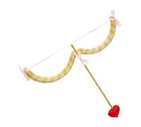 Cupid Mini Bow Arrow Set-Valentine's Day Red Cupid Costume Cosplay Accessories Photo Props Halloween Party Performance Supplies for Adults Kids (Small, Golden)