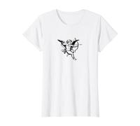 Cupid with an Arrow Romantic Love Couples Value Graphic T-Shirt, Women, White, S