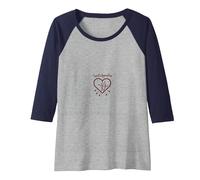 Cupids Apprentice Love Arrows Heart Romantic Gift Raglan Baseball Tee, Women, Navy/Athletic Heather, S