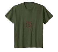 Cupids Apprentice Love Arrows Heart Romantic Gift T-Shirt, Kids, Olive, 10 Years