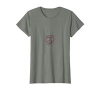 Cupids Apprentice Love Arrows Heart Romantic Gift T-Shirt, Women, Olive Heather, Small