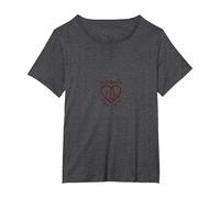 Cupids Apprentice Love Arrows Heart Romantic Gift T-Shirt, Women's Plus, Dark Heather Grey, 2X