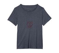 Cupids Apprentice Love Arrows Heart Romantic Gift T-Shirt, Women's Plus, Heather Blue, 2X
