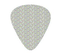 Cupid's Arrows Guitar Picks 12 Pack Universal ABS Guitar Picks,Cupid's Arrows Valentines Day Illustration with Symbol of Love Pattern,for Acoustic and Electric Guitar,Pink Blue Green