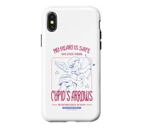 Cupid's Arrows Heartbreaker Season Retro No Heart Is Safe Case for iPhone X/XS