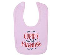 Cupid's Cutest Valentine Statement Cotton Baby bib - Pastel Pink