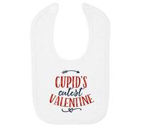 Cupid's Cutest Valentine Statement Cotton Baby bib - White