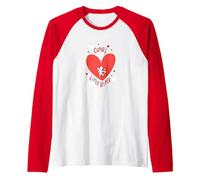 Cupid's Little Helper: Adorable Valentine's Day Romance Raglan Baseball Tee, Men, Red/White, L