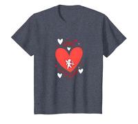 Cupid's Little Helper: Adorable Valentine's Day Romance T-Shirt, Kids, Heather Blue, 8 Years