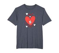 Cupid's Little Helper: Adorable Valentine's Day Romance T-Shirt, Men's Big and Tall, Heather Blue, 3X Tall