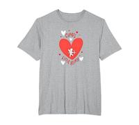 Cupid's Little Helper: Adorable Valentine's Day Romance T-Shirt, Men's Big and Tall, Heather Grey, 4X Tall