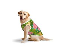 Cupids & Pink Rose Heart Print Breathable Dog Clothes Dog Shirts