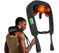 CuPiLo Cordless Neck Massager for Pain Relief Deep Tissue HSA Eligible, Upgarded Deep Kneading Shoulder Massager with Heat, Massager Pillow for Neck and Shoulder Pain, Christmas Gifts for Women Men