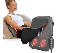 CuPiLo Shiatsu Low Back Massager - 3D Kneading Massage Pillow for Pain Relief,Rolling Massager for Home Office