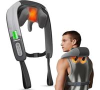 CuPiLo Shiatsu Neck Massager with Heat - Cordless Neck, Shoulder