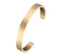 Cupimatch Ayatul Kursi Open Bracelet: Stainless Steel Muslim Quran Allah Bangle Adjustable Islamic Bracelets with Arabic Calligraphy Amulet Jewellery Eid Gifts for Women Men, Stainless Steel