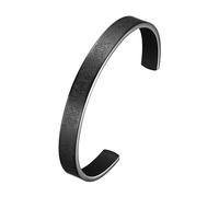Cupimatch Islamic Cuff Bracelet - Stainless Steel Ayatul Kursi Arabic Calligraphy Design Black MUKlim Jewelry for Men Women Islam Eid Ramadan New Year Gifts