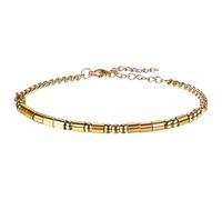 Cupimatch Morse Code Bracelets Inspirational: Never Give Up Gold Plated Adjustable Beaded Bracelet, Unique Motivational Gift for Friends Him Her, Stainless Steel Jewelry