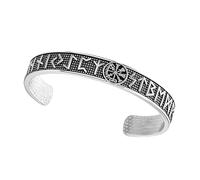 Cupimatch Thor's Hammer Viking Bracelet: Men Stainless Steel Norse Mjolnir Viking Jewelry Gift for Halloween Silver & Gold