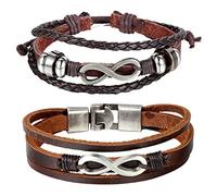 Cupimatch Unlimited Multilayer Leather Rope Bracelet for Tribal Men and Women Adjustable Bracelet