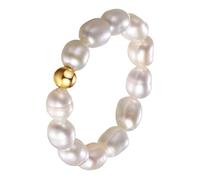 Cupimatch Women's Baroque Pearl Ring: Fritillary Stacked Freshwater Pearl Elastic Adjustable Ring Size Gift for Women
